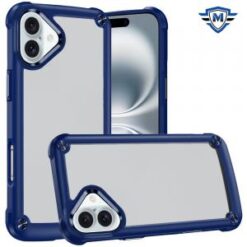 iPhone 16 6.1 inch METKASE Ultimate CaseX Transparent Hybrid Case with Metal Buttons And Camera