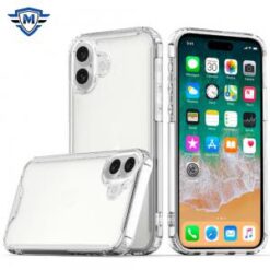 For iPhone 16 Plus 6.7 inch METKASE Colored Shockproof Transparent Hard PC TPU Hybrid Case Cover in