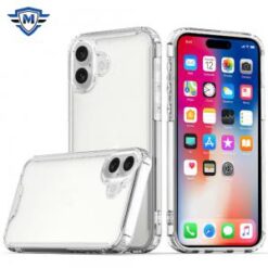 [PolyBag]  iPhone 16 6.1 inch Ultimate CaseX Transparent Hybrid Case with Metal Buttons And Camer
