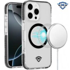 [METKASE]  iPhone 16 Pro Max 6.9 inch Magnetic 3in1 Strong Thick Space Hybrid Case - Black