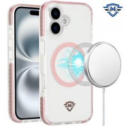 [PolyBag]  iPhone 16 6.1 inch Magnetic Heavy Duty Hybrid Case with Rotational Stand - Dark Blue