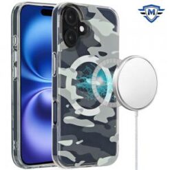 [METKASE]  iPhone 16 6.1 inch Magnetic Double Layer IMD Design Case - Pink Holographic