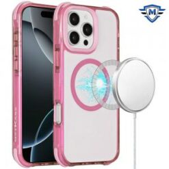 [METKASE]  iPhone 16 Pro Max 6.9 inch Magnetic 3in1 Drop-Proof Two-Tone Case - Hot Pink Two Tone