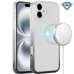 [METKASE] For iPhone 16 Plus 6.7 inch Magnetic Space Gradiant Case - Two Tone Smoke
