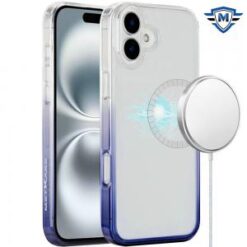 [METKASE]  iPhone 16 6.1 inch Glitter Case with Magnetic Circle - Purple Glitter