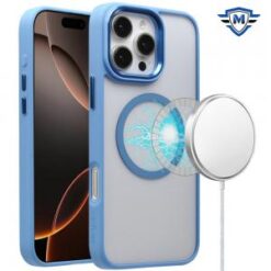 [METKASE]  iPhone 16 Pro Max 6.9 inch Magnetic CLARITY Transparent Hybrid - Blue
