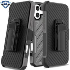 For iPhone 16 Plus 6.7 inch METKASE Noble lined shockproof dual layer hybrid in Slide-Out Package -