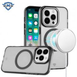 iPhone 16 Pro Max 6.9 inch METKASE Magnetic Circle Ring Transparent Premium Acrylic Case Cover w