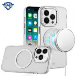iPhone 16 Pro Max 6.9 inch METKASE Magnetic Circle Ring Transparent Premium Acrylic Case Cover w