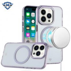 iPhone 16 Pro Max 6.9 inch METKASE Magnetic Circle Ring Transparent Premium Acrylic Case Cover w