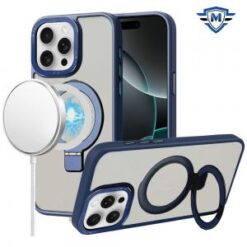 iPhone 16 Pro Max 6.9 inch METKASE Metal Chrome Kickstand [Magnetic Circle] Shockproof Matching