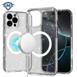 iPhone 16 Pro 6.3 inch METKASE Glitter Ultra [Magnetic Circle] Thick 3mm Transparent Hybrid in S