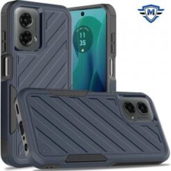 For Motorola Moto G 5G 2024 Noble lined shockproof dual layer hybrid in Slide-Out Package - Blue/Bla