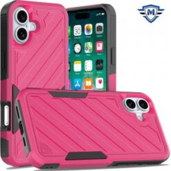 For iPhone 16 Plus 6.7 inch METKASE Noble lined shockproof dual layer hybrid in Slide-Out Package -
