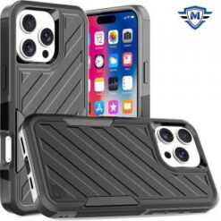 iPhone 16 Pro 6.3 inch METKASE Noble lined shockproof dual layer hybrid in Slide-Out Package - B
