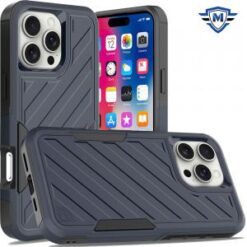 iPhone 16 Pro 6.3 inch METKASE Noble lined shockproof dual layer hybrid in Slide-Out Package - B