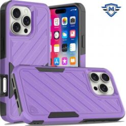 iPhone 16 Pro 6.3 inch METKASE Noble lined shockproof dual layer hybrid in Slide-Out Package - D