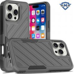 iPhone 16 Pro 6.3 inch METKASE Noble lined shockproof dual layer hybrid in Slide-Out Package - G
