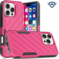iPhone 16 Pro 6.3 inch METKASE Noble lined shockproof dual layer hybrid in Slide-Out Package - H