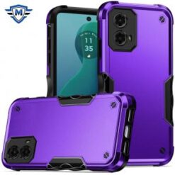 For Motorola Moto G 5G 2024 METKASE Exquisite Tough Shockproof Hybrid in Slide-Out Package - Dark Pu