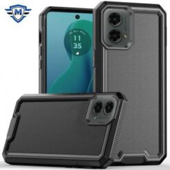 For Motorola Moto G 5G 2024 METKASE Rank Tough Strong Modern Fused Hybrid in Slide-Out Package - Bla