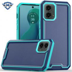 For Motorola Moto G 5G 2024 METKASE Rank Tough Strong Modern Fused Hybrid in Slide-Out Package - Blu