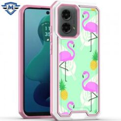 For Motorola Moto G 5G 2024 METKASE Premium RANK Design Fused Hybrid in Slide-Out Package - Flamingo