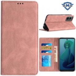 For Motorola Moto G 5G 2024 METKASE Wallet Premium PU Vegan Leather ID Card Money Holder with Magnet