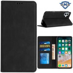 For iPhone 16 Plus 6.7 inch METKASE Wallet PU Vegan Leather ID Card Money Holder with Magnetic Closu