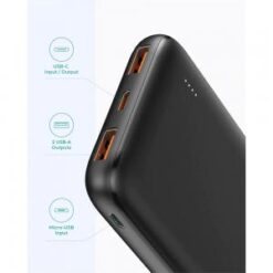 Aukey 10,000 MAH PD 20W USB-C Power Bank with USB-A to USB-C Cable PB-N73S - Black  (LANE B RACK 1 )