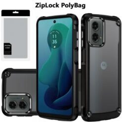[PolyBag] For Motorola Moto G 5G 2024 Ultimate CaseX Transparent Hybrid Case with Metal Buttons And