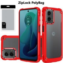 [PolyBag] For Motorola Moto G 5G 2024 Ultimate CaseX Transparent Hybrid Case with Metal Buttons And