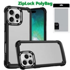 [PolyBag]  iPhone 16 Pro Max 6.9 inch Ultimate CaseX Transparent Hybrid Case with Metal Buttons A