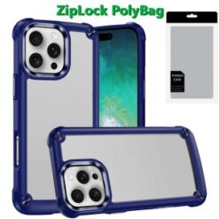[PolyBag]  iPhone 16 Pro Max 6.9 inch Ultimate CaseX Transparent Hybrid Case with Metal Buttons A