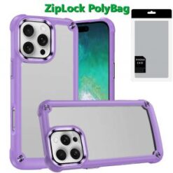 [PolyBag]  iPhone 16 Pro Max 6.9 inch Ultimate CaseX Transparent Hybrid Case with Metal Buttons A