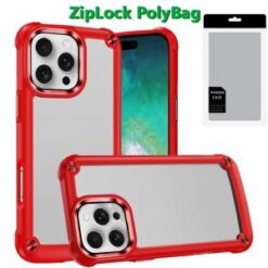 [PolyBag]  iPhone 16 Pro Max 6.9 inch Ultimate CaseX Transparent Hybrid Case with Metal Buttons A