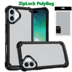 [PolyBag] For iPhone 16 Plus 6.7 inch Ultimate CaseX Transparent Hybrid Case with Metal Buttons And