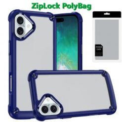 [PolyBag] For iPhone 16 Plus 6.7 inch Ultimate CaseX Transparent Hybrid Case with Metal Buttons And