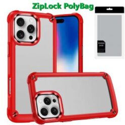 [PolyBag]  iPhone 16 Pro 6.3 inch Ultimate CaseX Transparent Hybrid Case with Metal Buttons And C