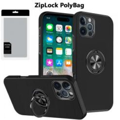 [PolyBag]  iPhone 16 Pro Max 6.9 inch CHIEF Oil Painted Magnetic Ring Stand Hybrid - Black
