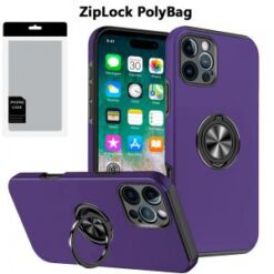 [PolyBag]  iPhone 16 Pro Max 6.9 inch CHIEF Oil Painted Magnetic Ring Stand Hybrid - Dark Purple