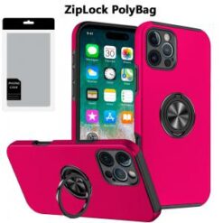 [PolyBag]  iPhone 16 Pro Max 6.9 inch CHIEF Oil Painted Magnetic Ring Stand Hybrid - Hot Pink