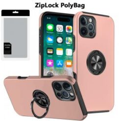 [PolyBag]  iPhone 16 Pro Max 6.9 inch CHIEF Oil Painted Magnetic Ring Stand Hybrid - Rose Gold