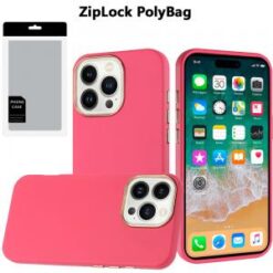 [PolyBag]  iPhone 16 Pro Max 6.9 inch Classy Slick Chromed Around Hybrid - Hot Pink