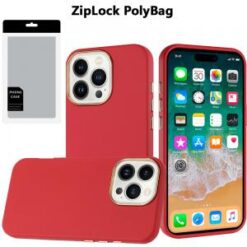 [PolyBag]  iPhone 16 Pro Max 6.9 inch Classy Slick Chromed Around Hybrid - Red