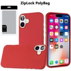 [PolyBag]  iPhone 16 Pro 6.3 inch Classy Slick Chromed Around Hybrid - Red