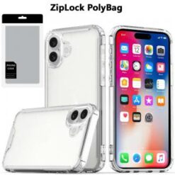 iPhone 16 6.1 inch PU Leather Window Flap Case with Cover - Black