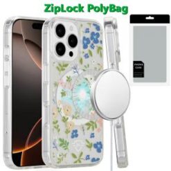 [PolyBag]  iPhone 16 Pro Max 6.9 inch Magnetic Space UV Design Case - MultiColor Floral