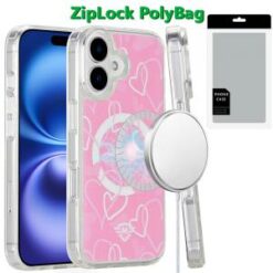[PolyBag] For iPhone 16 Plus 6.7 inch Magnetic Space UV Design Case - Hearts