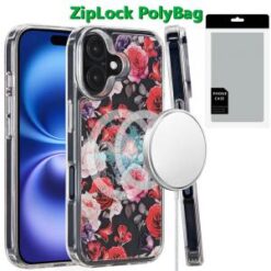 [PolyBag] For iPhone 16 Plus 6.7 inch Magnetic Space UV Design Case - Roses
